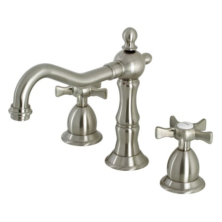Kingston Brass KS1978NX Widespread Bathroom Faucet with Brass Pop-Up, Brushed Nickel KS1978NX